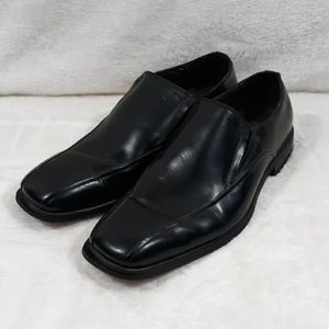 Stafford square toe black loafers mens 9M